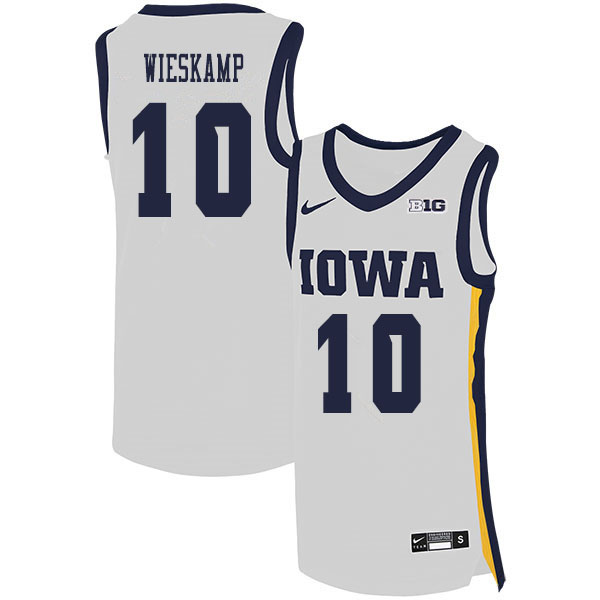 2020 Men #10 Joe Wieskamp Iowa Hawkeyes College Basketball Jerseys Sale-White